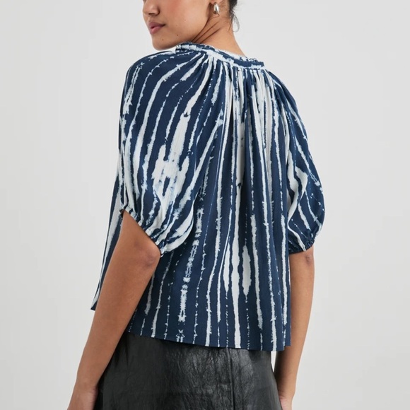 RAILS Laila Top Indigo Nile Navy and White Women's Top Size S - Picture 3 of 4